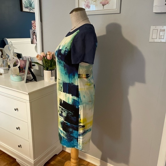 Karen Millen Silk Abstract Dress | Size 8 US - Picture 3 of 14